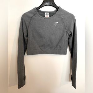 Gymshark vital seamless 2.0 long sleeve crop top. Size large.
